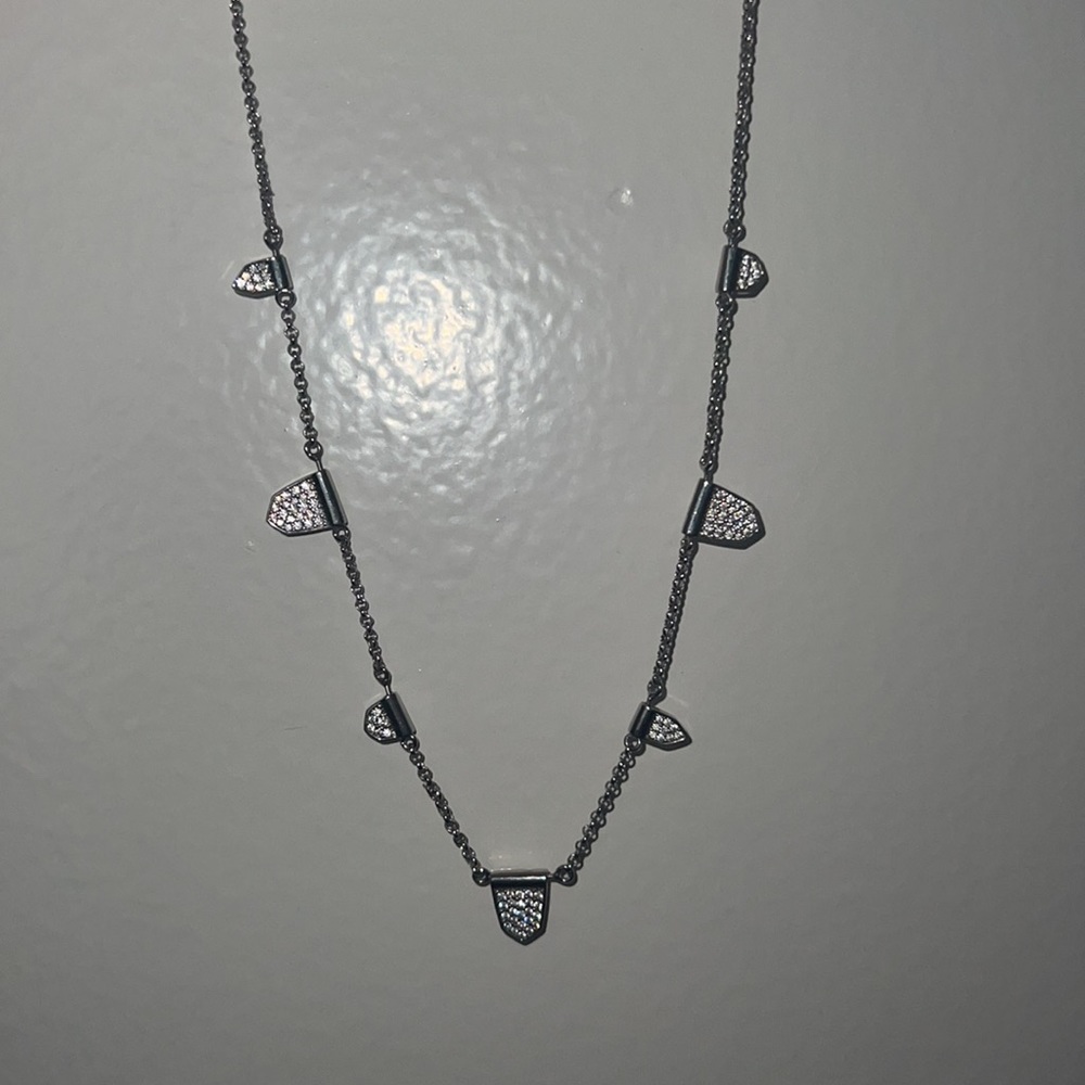 Kendra Scott Silver Crystal adjustable necklace